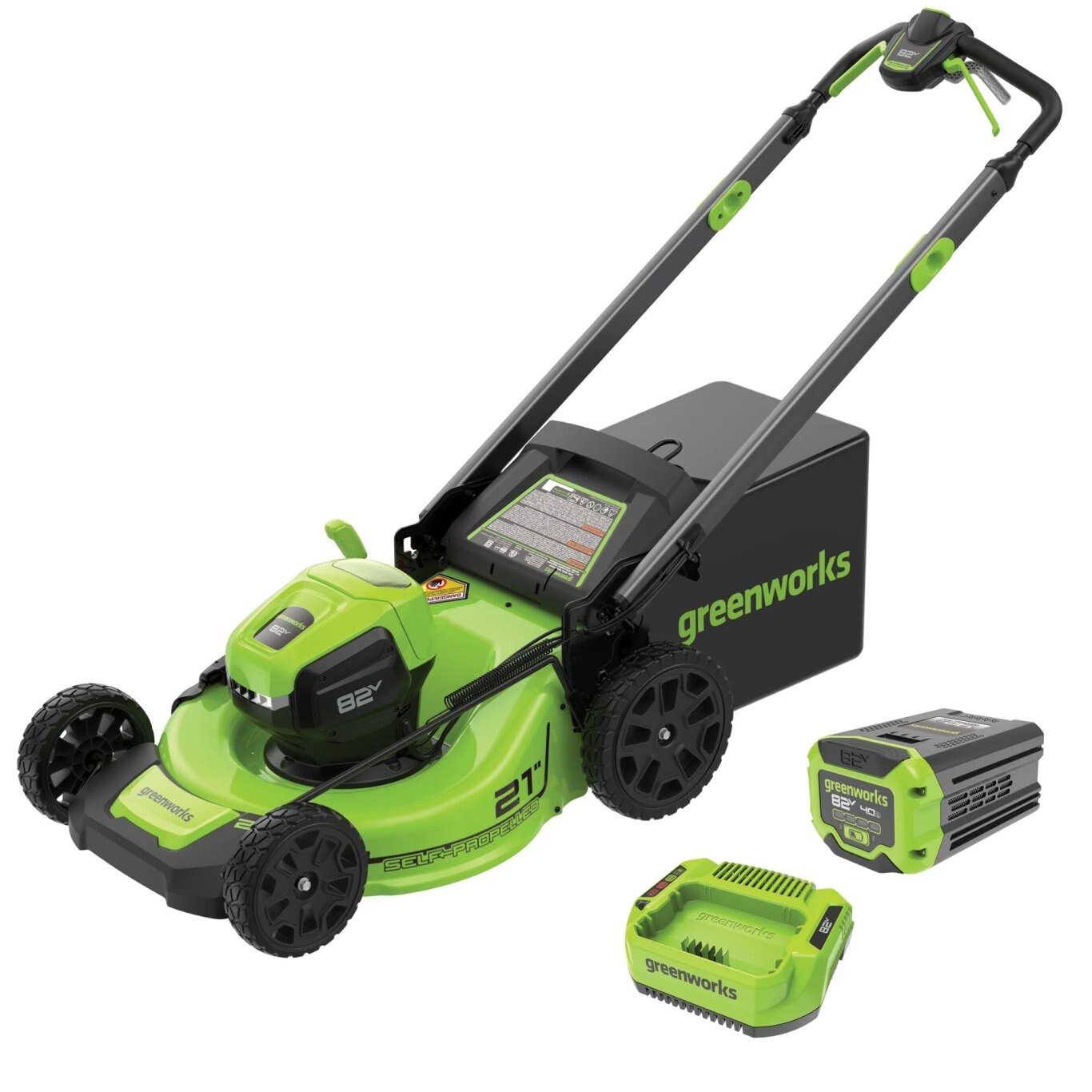 Greenworks 82V 22” Self-propelled Mower With (2) 8 Ah Batteries And Dual Port Charger | LM221S-82DP