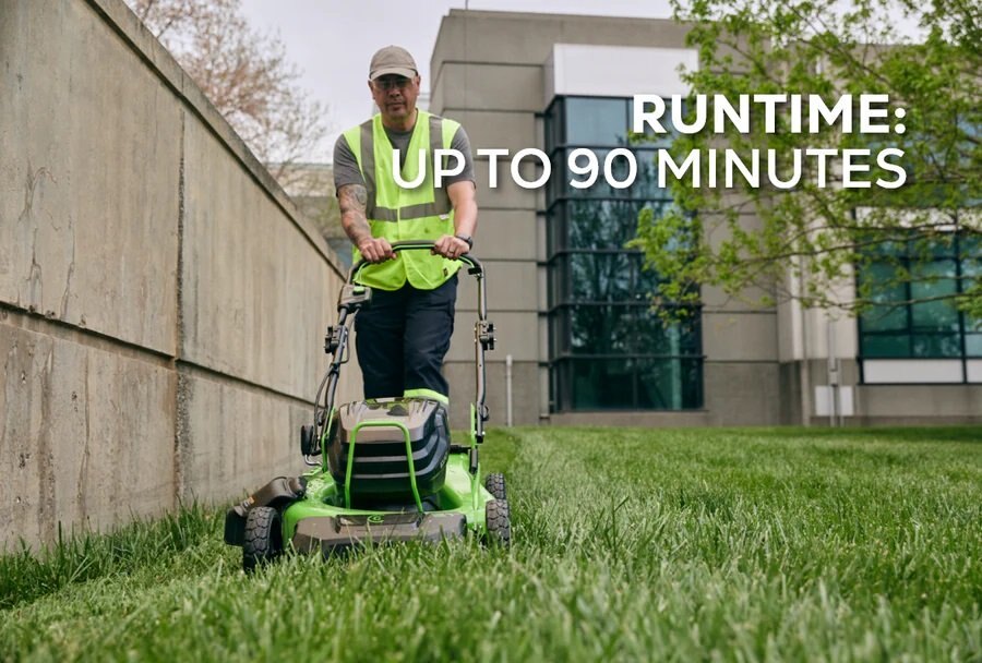 Greenworks 82V 21 Brushless Push Mower with 5Ah Battery and Dual Port Charger | 82LM21 5DP