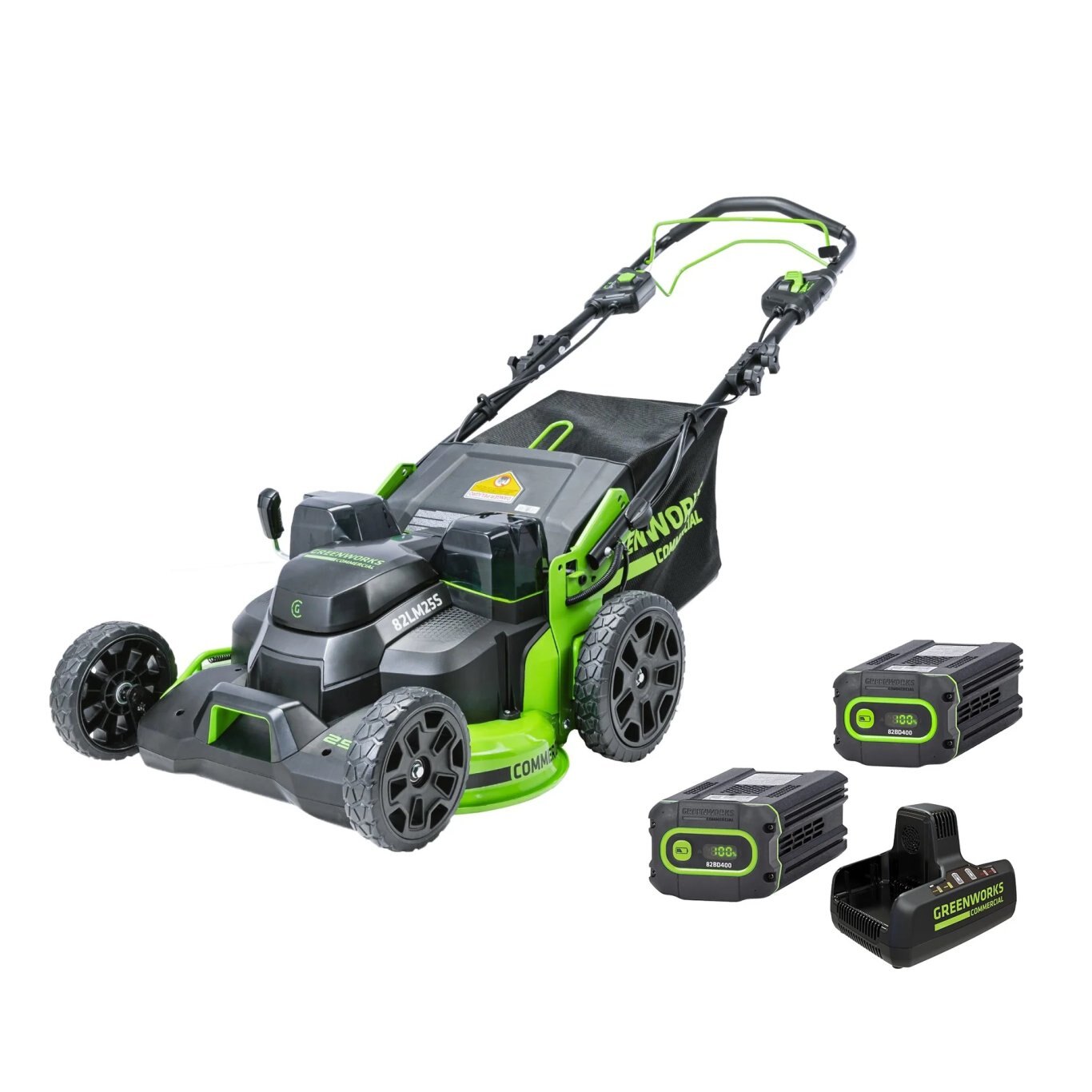 Greenworks GW82V 25‘’ Prosumer SP MOWER with (2) 4Ah Batteries & 8A DP Charger | 82LM25S1