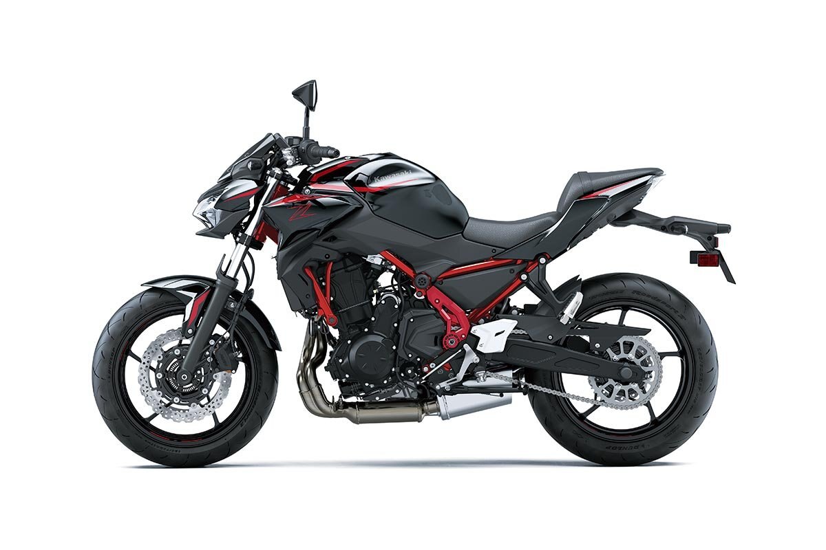 2025 Kawasaki Z650 Metallic Spark Black / Red