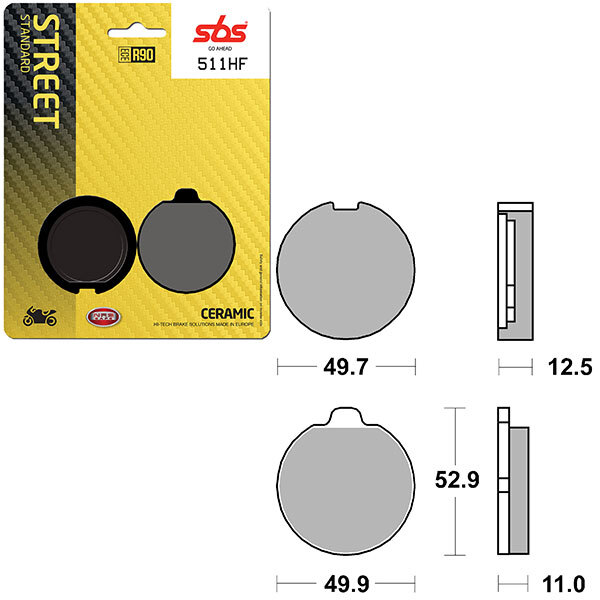 SBS ATV/UTV CERAMIC BRAKE PAD (6190511108)