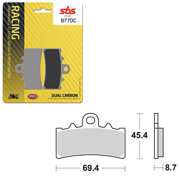 SBS DUAL CARBON FRONT FOR RACE USE ONLY BRAKE PAD (6290877108)