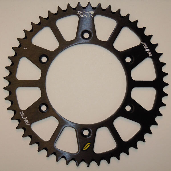 SUNSTAR WORKS TRIPLESTAR ALUMINUM REAR SPROCKET (5 354751BK)