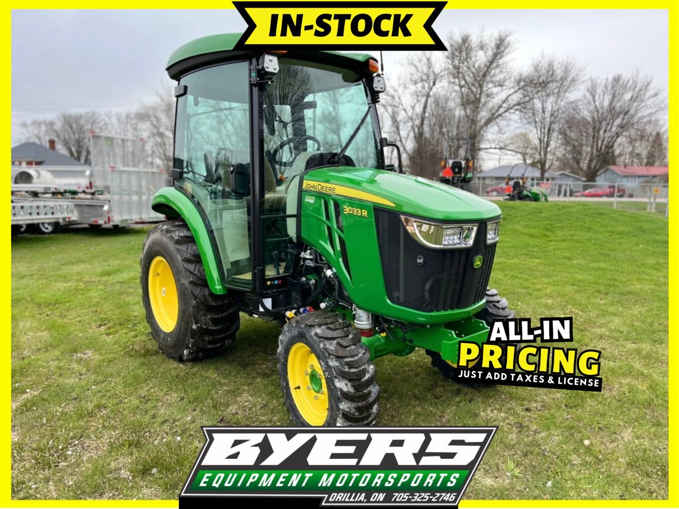 2024 John Deere 3033R w/ Snow Cab