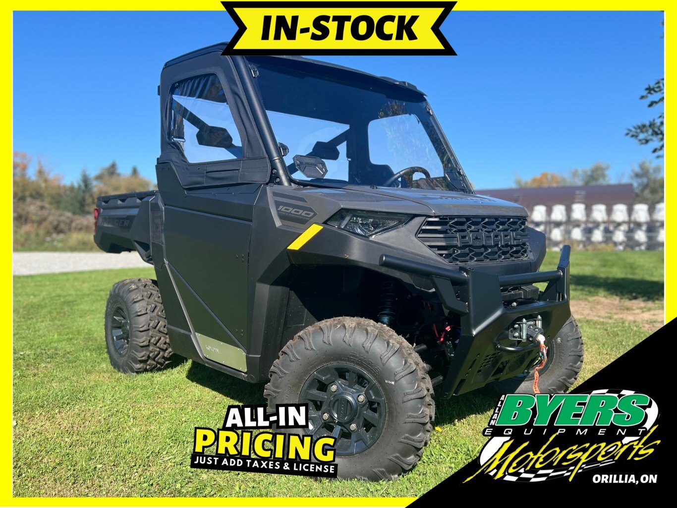 2024 Polaris RANGER 1000 PREMIUM GRANITE GRAY w/ Cab, Winch