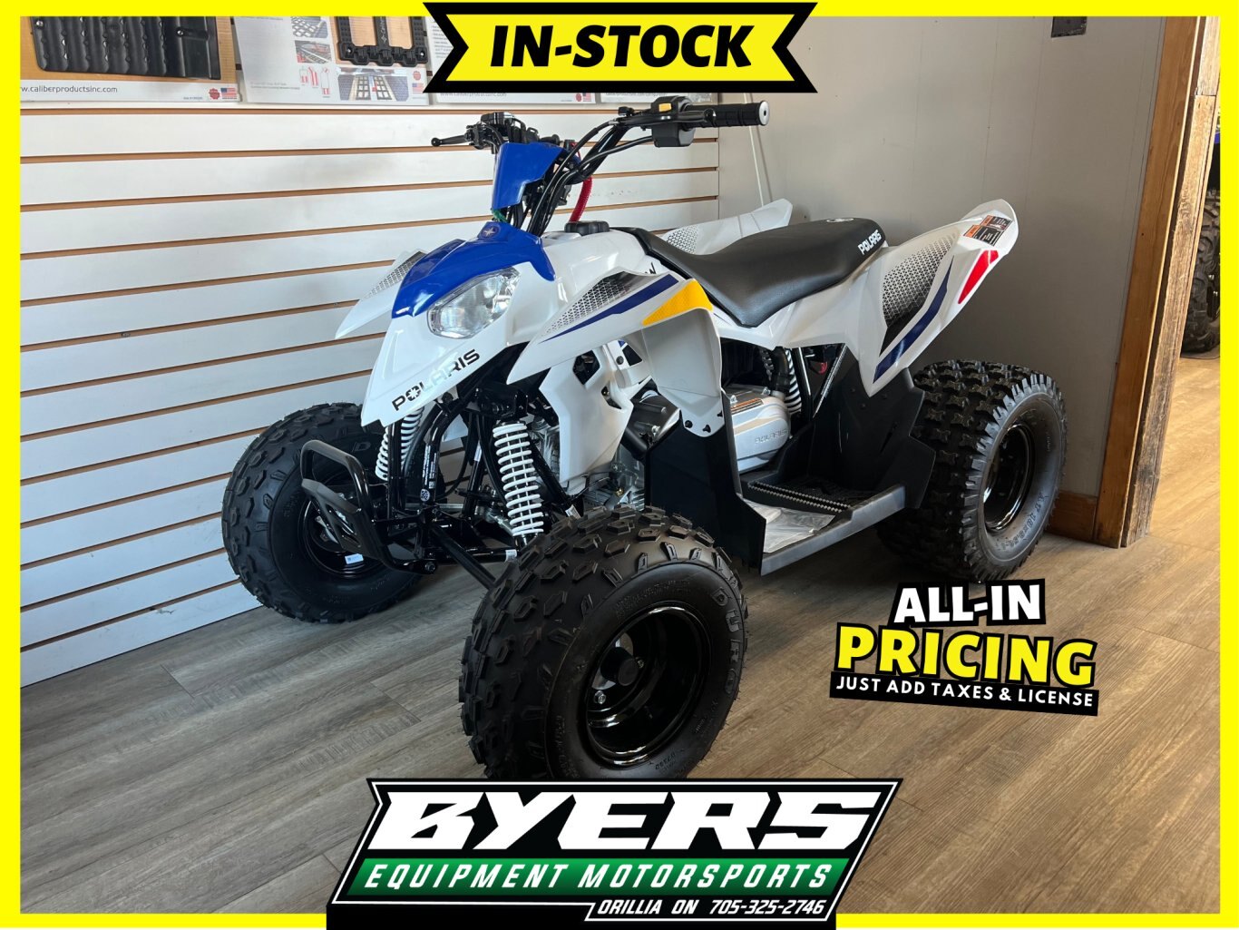 2025 Polaris OUTLAW 110 EFI BRIGHT WHITE / POLARIS BLUE