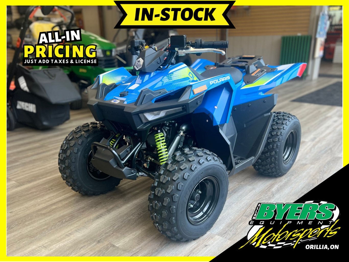 2025 Polaris OUTLAW 70 EFI VELOCITY BLUE / LIFTED LIME