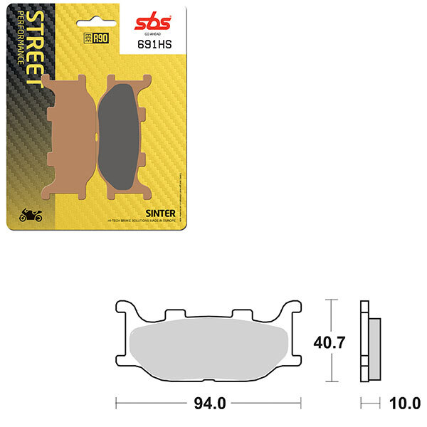 SBS PERFORMANCE HS SINTER BRAKE PAD (6250691108)