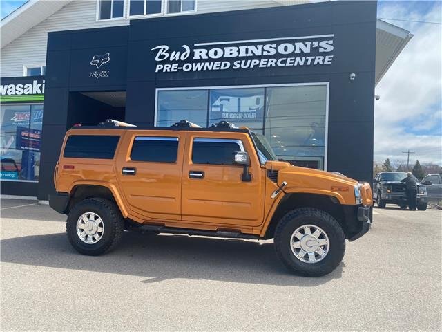 2006 HUMMER H2 AWD WITH SUNROOF, LEATHER SEATS, HEATED SEATS, DVD PLAYER, REMOTE START & REAR VIEW CAMERA!!