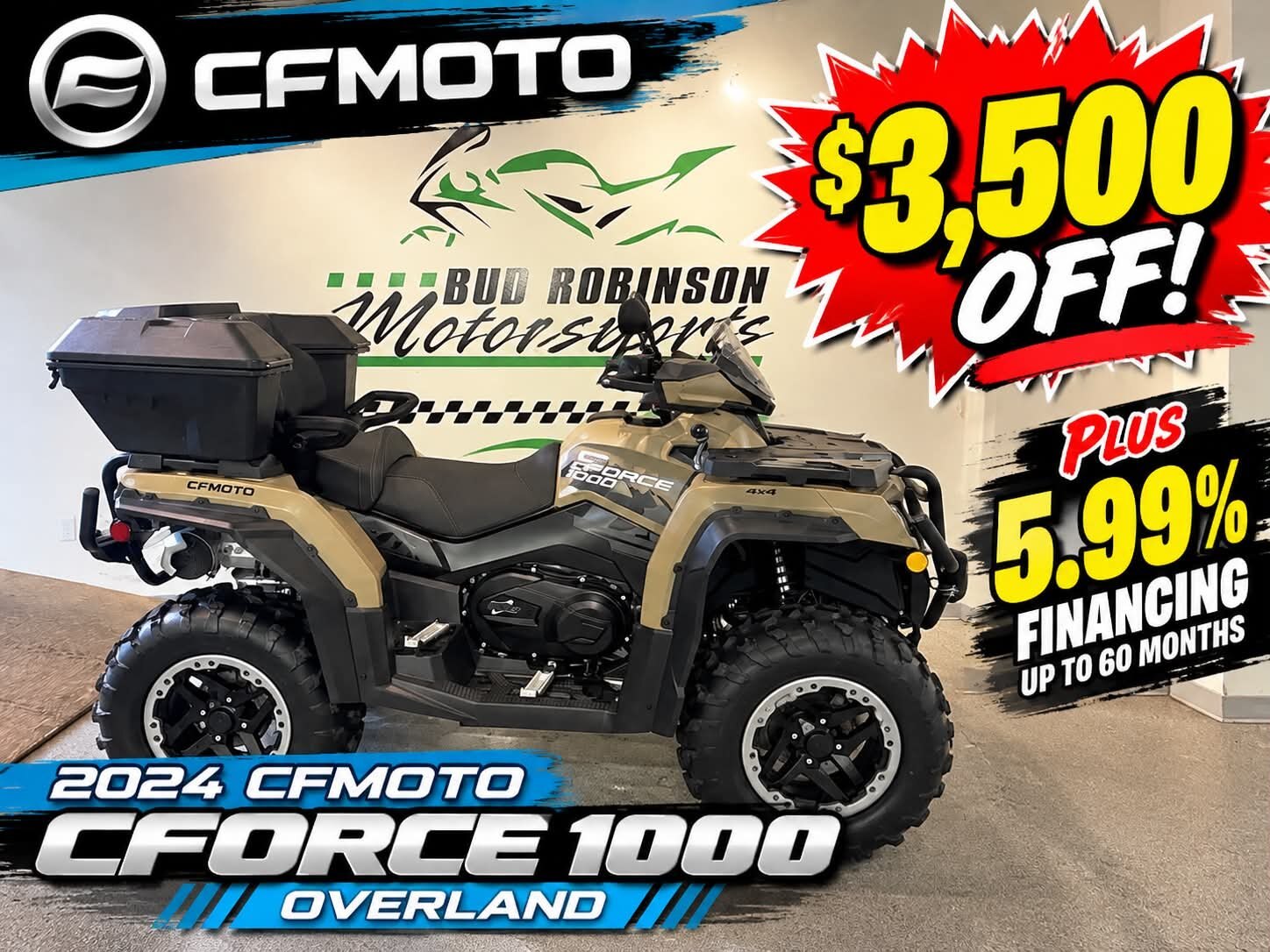 2024 CFMOTO CFORCE 1000 OVERLAND Desert Tan LAST ONE!! (IN STOCK)