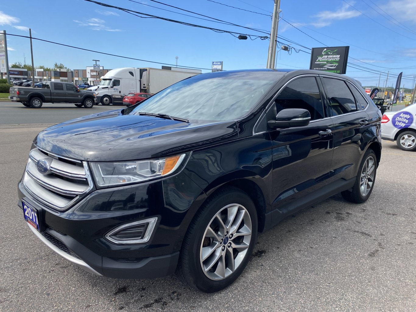 2017 FORD EDGE TITANIUM AWD WITH SUNROOF, LEATHER SEATS, HEATED/COOLED SEATS, REMOTE SRART, REAR VIEW CAMERA, POWER TRUNK AND NAVIGATION!!