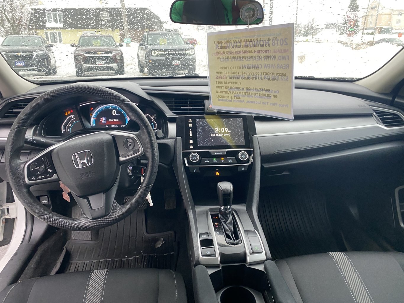 2018 HONDA CIVIC LX FWD WITH HEATED SEATS AND REAR VIEW CAMERA!!