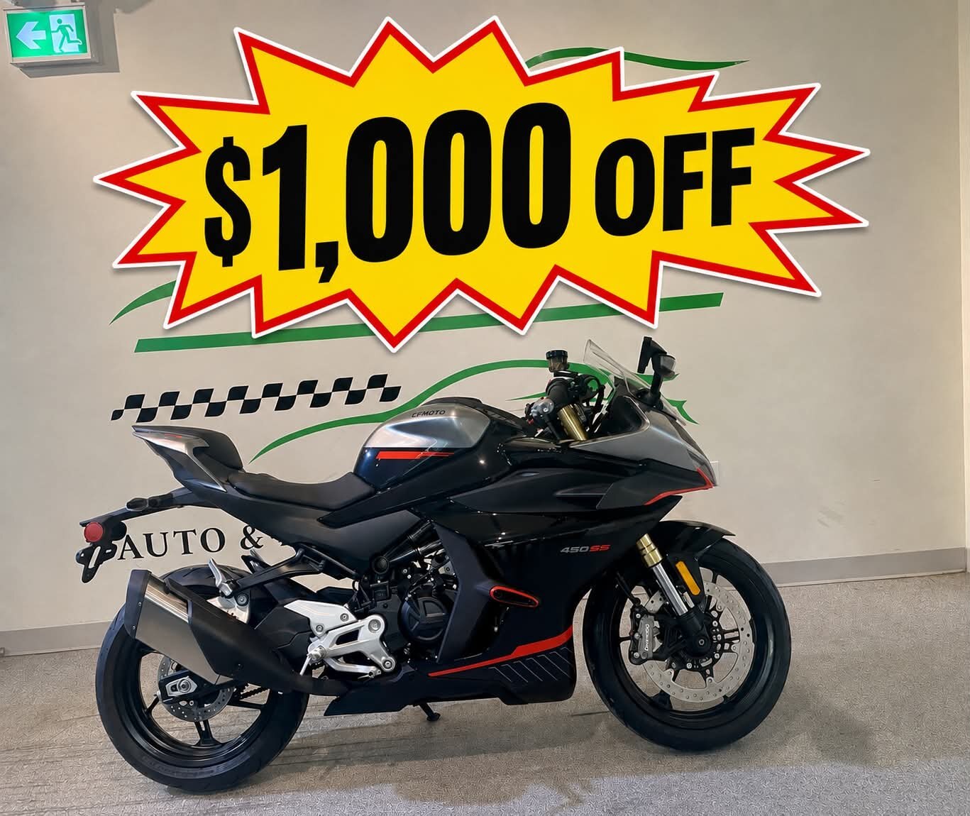 2025 CFMOTO 450SS Zircon Black ( IN STOCK )