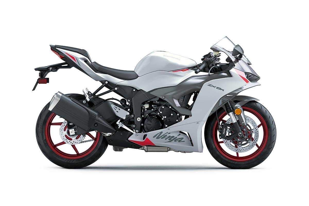 2025 Kawasaki NINJA ZX 6R Pearl Robotic White / Metallic Graphite Gray