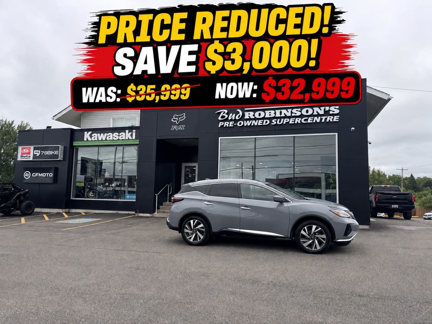 2023 NISSAN MURANO SL AWD ( PREVIOUS RENTAL ) WITH SUNROOF, LEATHER SEATS, HEATED SEATS, REAR VIEW CAMERA, REMOTE START, HEATED STEERING WHEEL, POWER TRUNK AND NAVIGATION!!