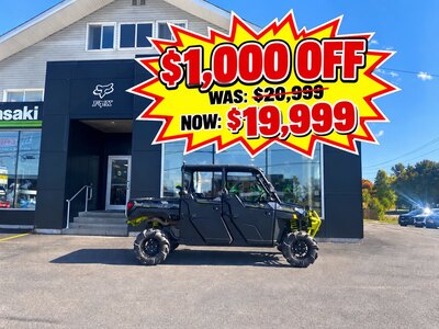 2020 Polaris® Ranger Crew® XP 1000 High Lifter Edition Onyx Black with Lime squeeze Accents