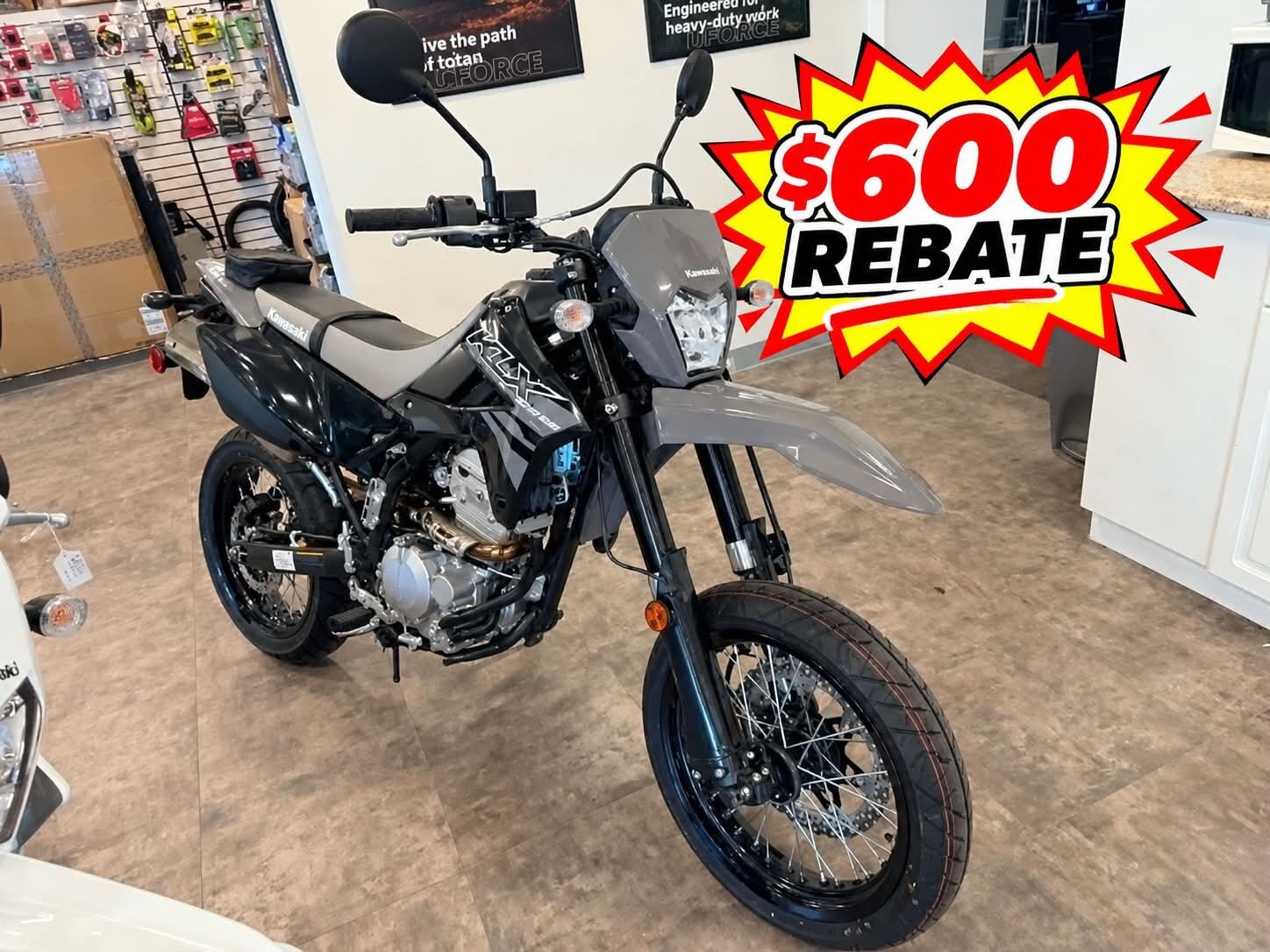 2026 Kawasaki KLX300SM Battle Gray / Ebony (IN STOCK)