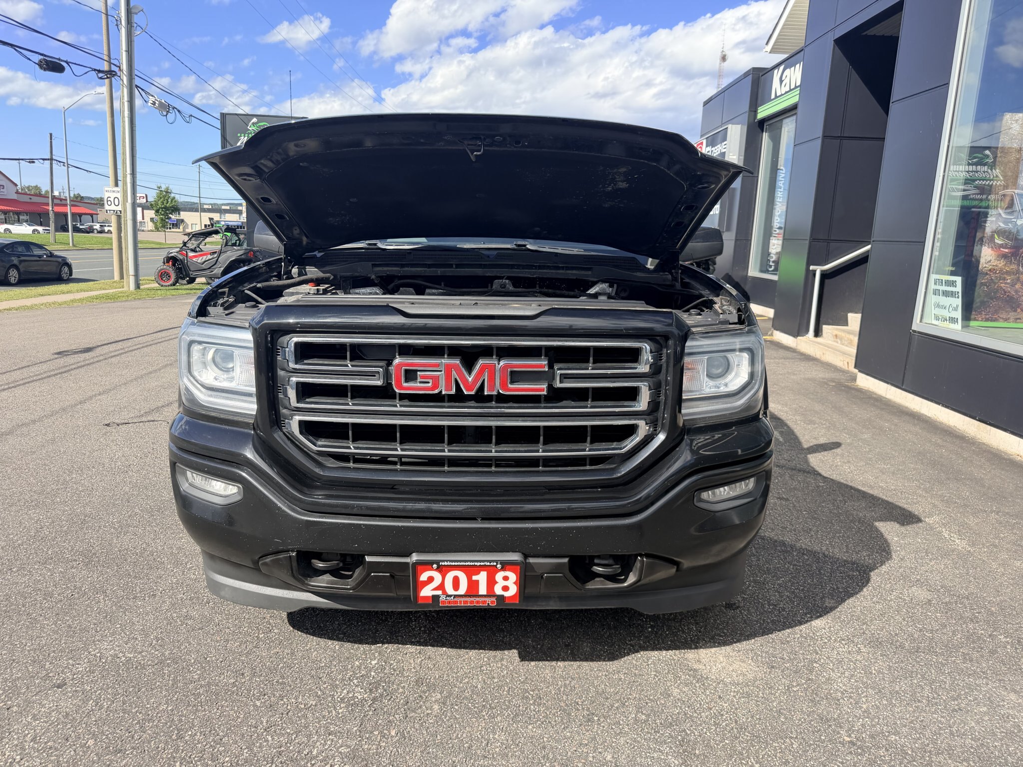 2018 GMC SIERRA 4X4 DOUBLE CAB ELEVATION WITH REARVIEW CAMERA AND TONNEAU COVER!