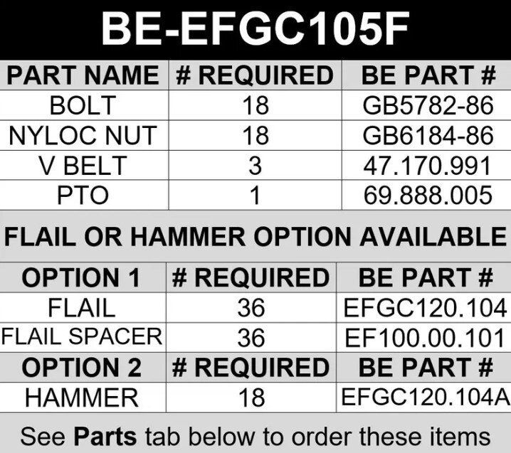 Braber BE EFGC105F Flail Mower