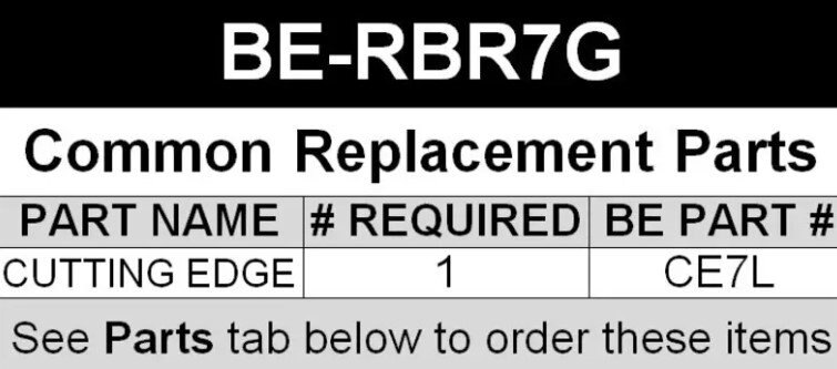 Braber BE RBR7G Rear Blade