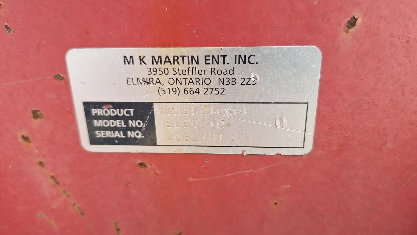 2006 MK Martin SB 97 SNOWBLOWER