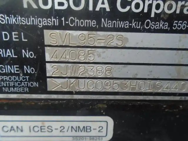 2019 Kubota SVL95 2SHFC