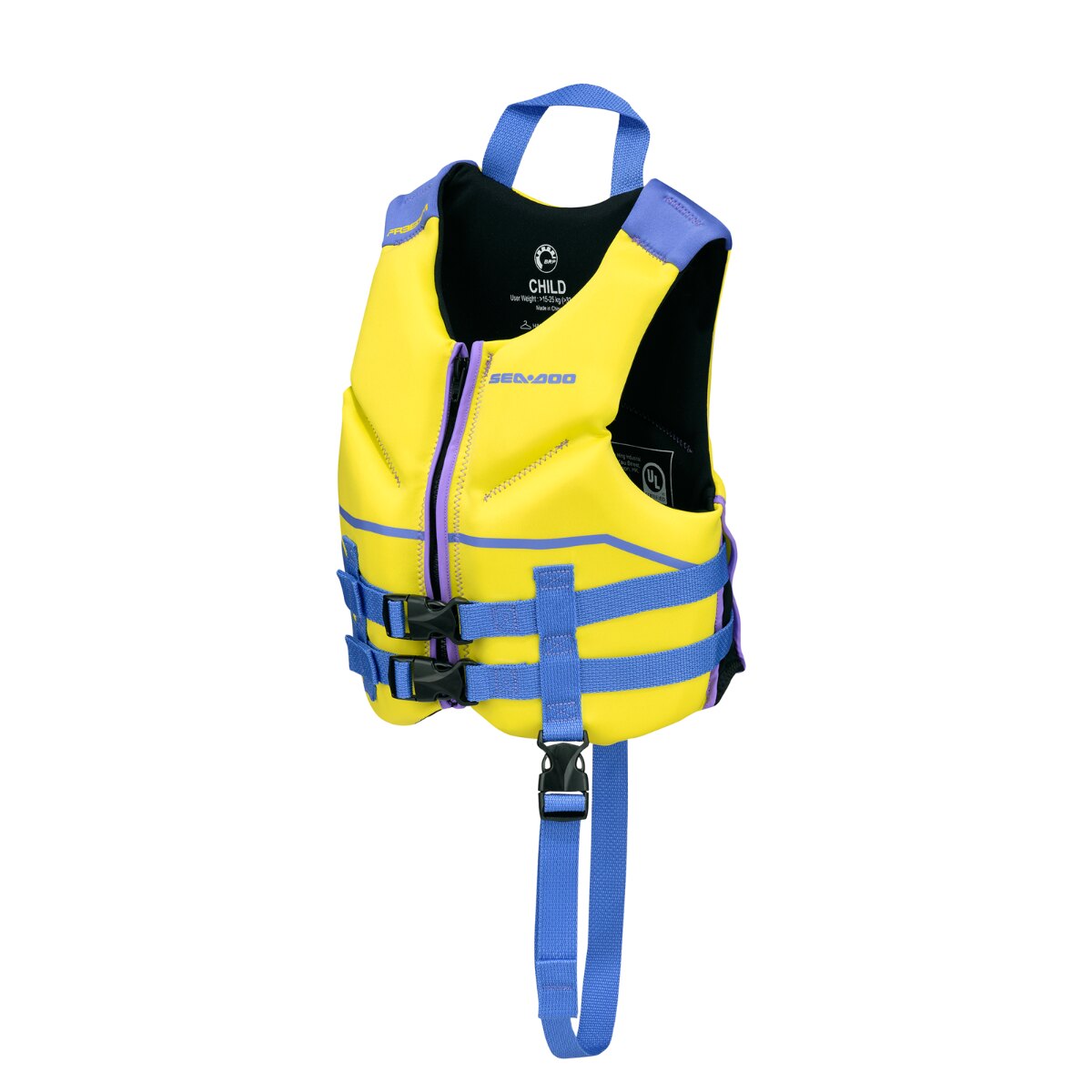 Kids’ Freedom PFD/Life Jacket M (33 55 lbs) Hi Vis Yellow