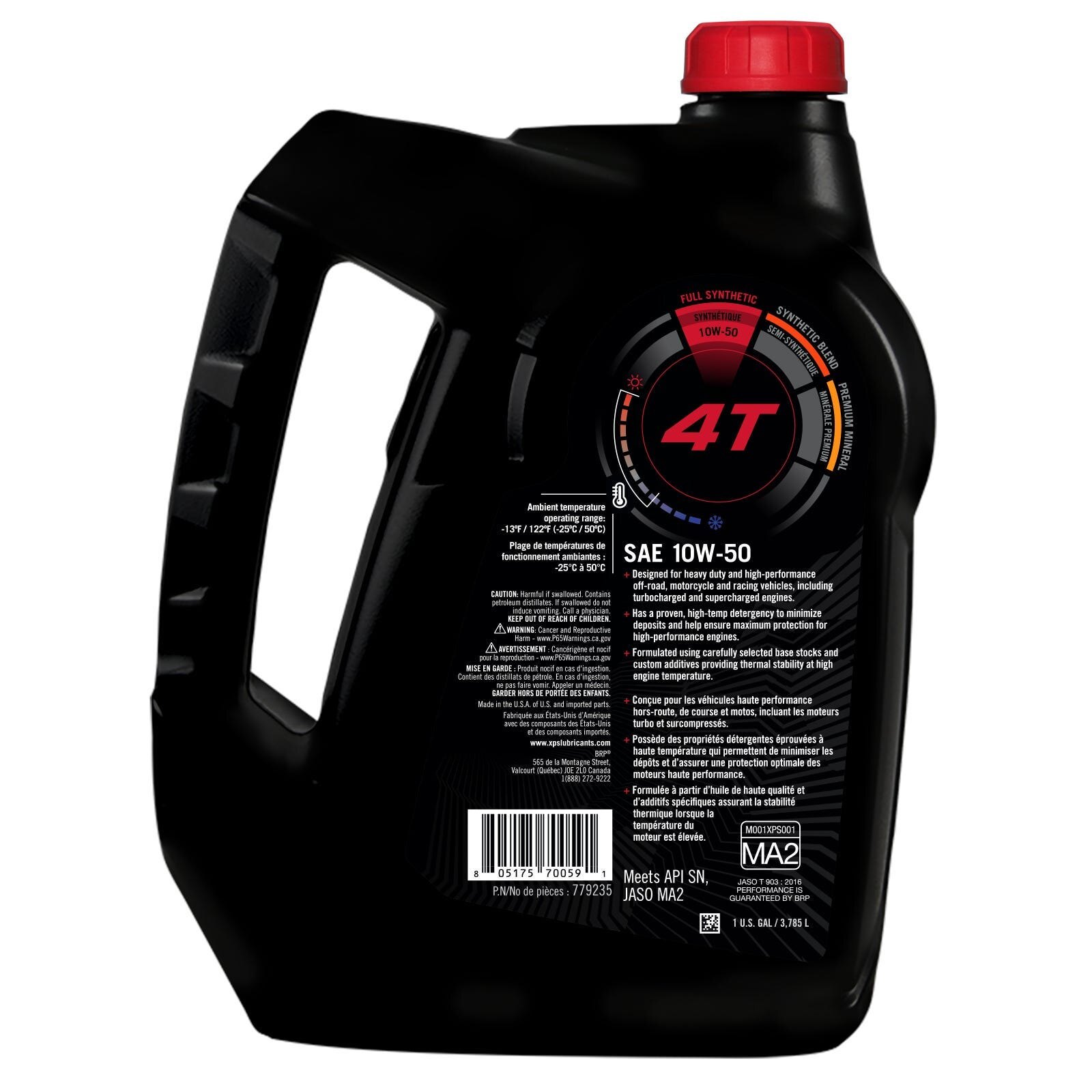 4T 10W 50 Synthetic Oil 1 US gal.