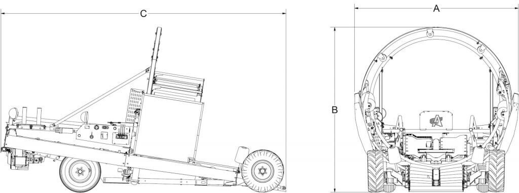 Anderson HYBRID X Inline Round Bale Wrapper