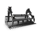 HLA Regular Duty Stone Fork with Retainer Style Tine & Skidsteer Grapple