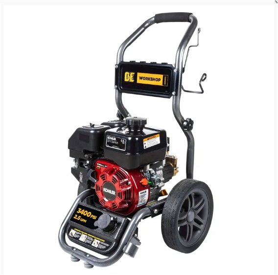 BE Power 3,400 PSI - 2.5 GPM Gas Pressure Washer with KOHLER SH270 Engine and AR Axial Pump