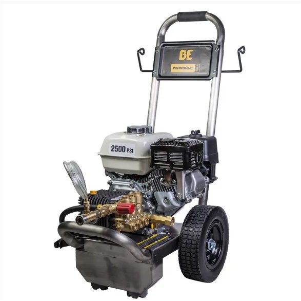 BE Power 2,500 PSI - 3.0 GPM Gas Pressure Washer with Honda GX200 Engine and Comet Triplex Pump