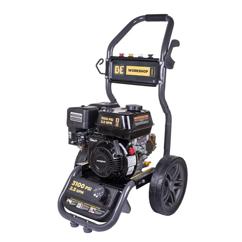 BE Power 3,100 PSI 2.5 GPM Gas Pressure Washer with Powerease 225 Engine and AR Axial Pump