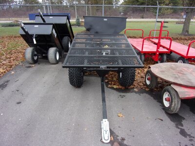CREEKBANK WELDING ATV30 FLAT DECK MESH TOP TRAILER