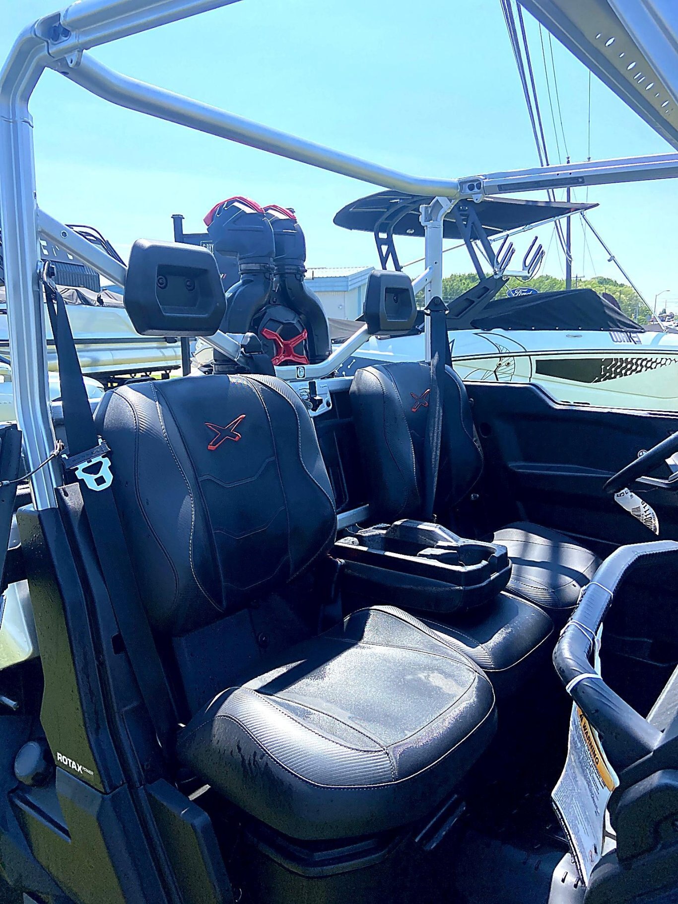 2025 Can Am Defender X MR w/ Half Doors Silver/Red