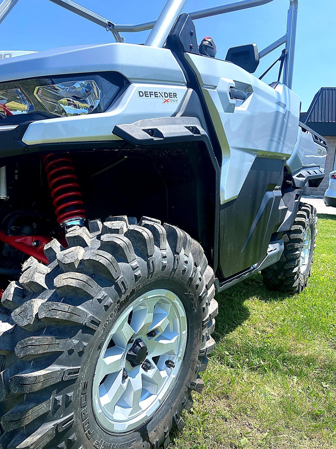 2025 Can Am Defender X MR w/ Half Doors Silver/Red