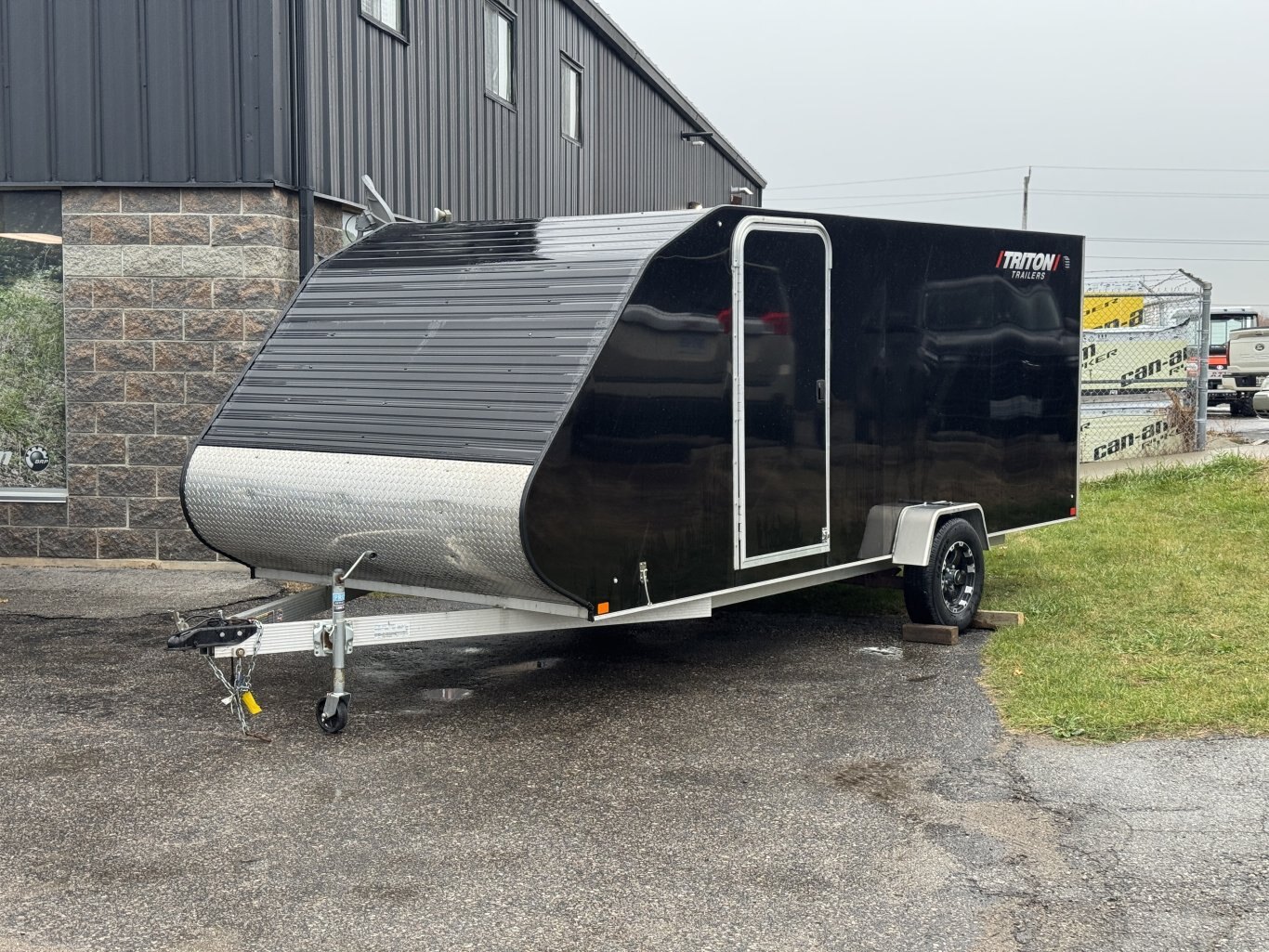 2022 Triton TC 167 Aluminum Enclosed Snowmobile Trailer  - Black