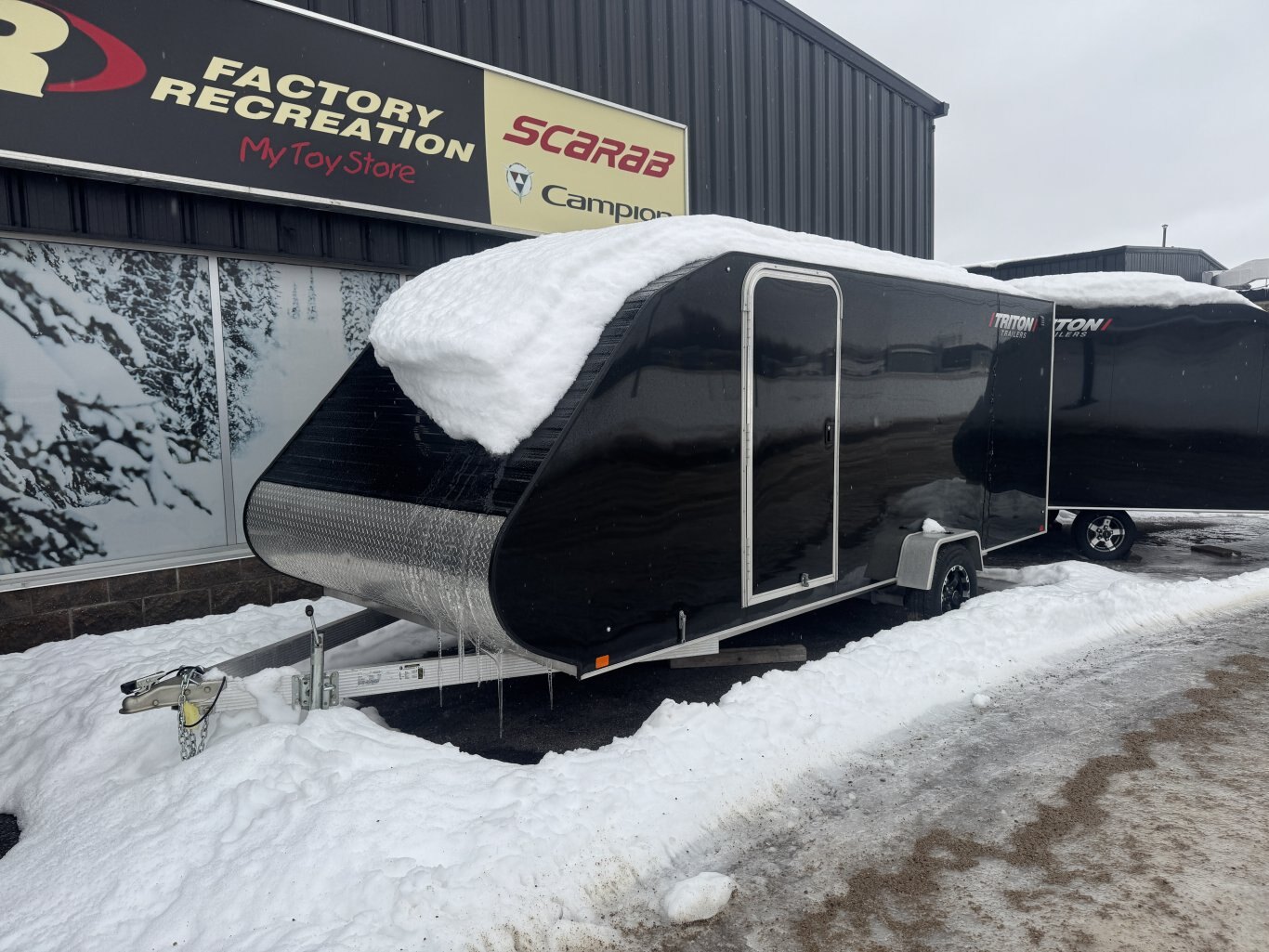 2025 Triton TC 167 Double Aluminum Enclosed Snowmobile Trailer