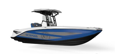 2026 SCARAB 255 Open LX - Pearl Grey, Velocity White, Denim Blue