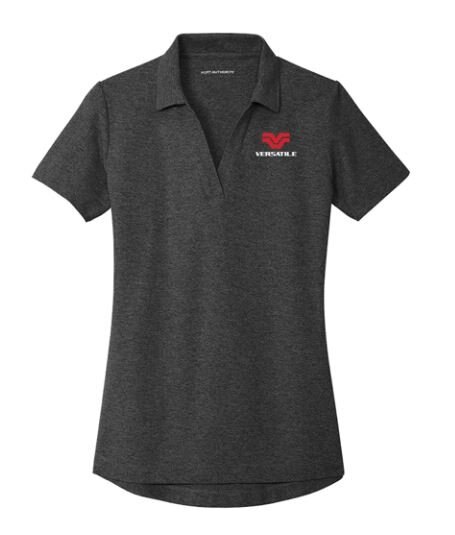 Versatile Womens Cotton Blend Charcoal Heather Polo