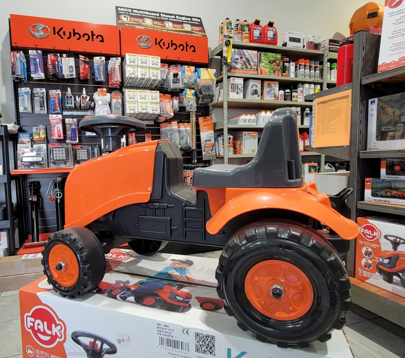 Kubota Pushalong Tractor with Trailer