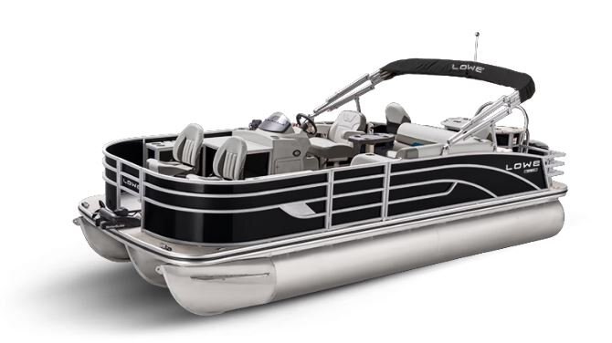 Lowe Boats SF 214 Black Metallic Exterior - Grey Upholstery with Blue Accents