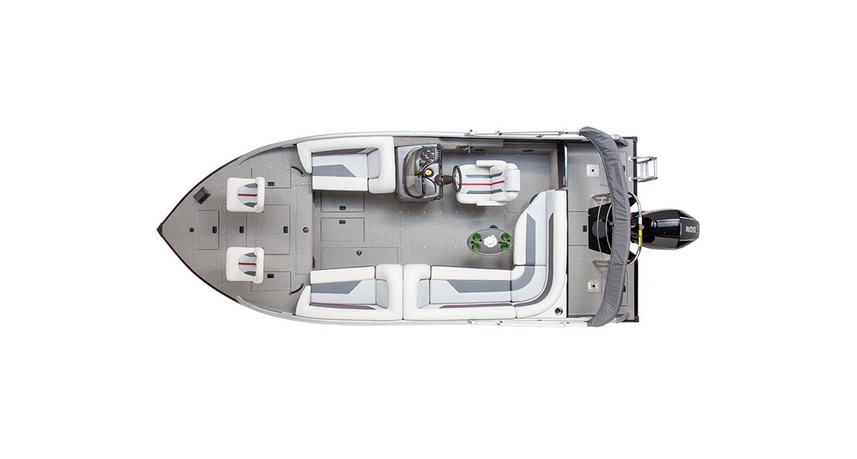 2026 Lowe Boats SD224 Silver Exterior w/ Gray Furniture