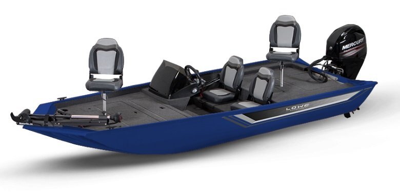 2026 Lowe Boats Skorpion 17 Blue Exterior Gray Carpeted Interior