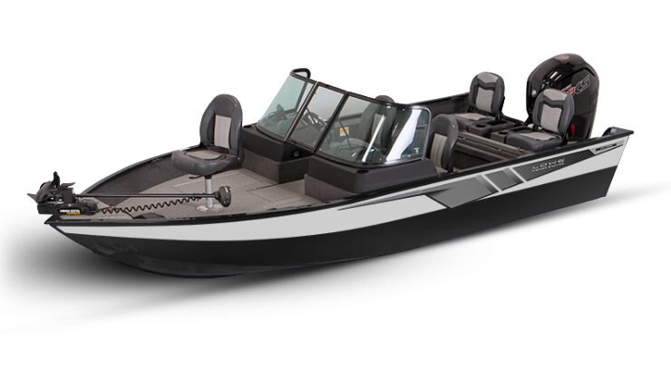 2026 Lowe Boats FM 1775 WT 2 Tone Black Base & Bright White Accent