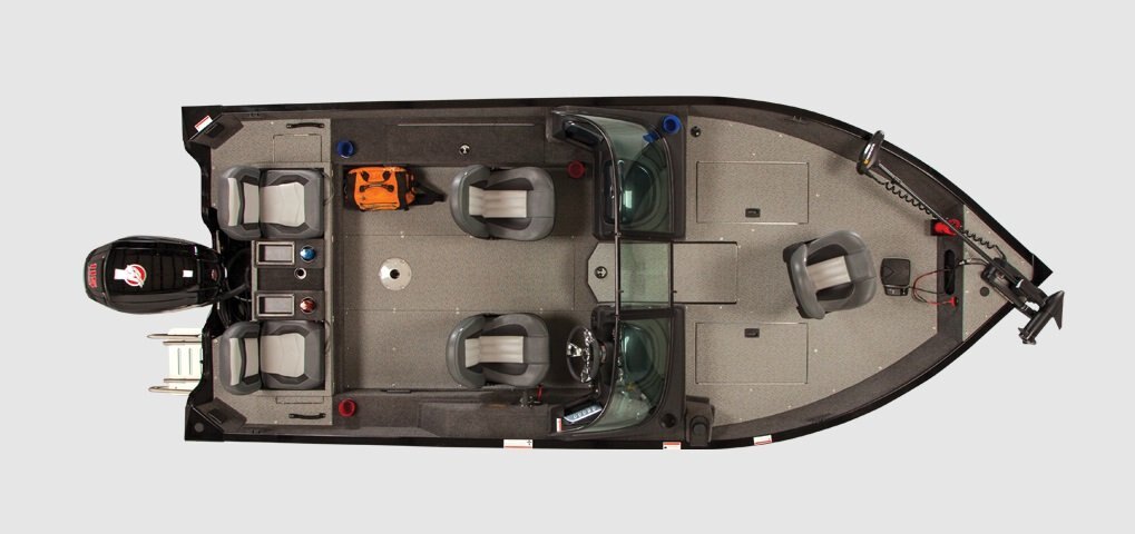 2026 Lowe Boats FM 1775 WT 2 Tone Black Base & Candy Apple Red Accent