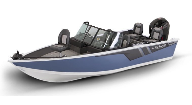 2026 Lowe Boats FM 1775 WT 2 Tone White Base & Blue London Accent