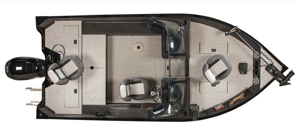 2026 Lowe Boats FM 1675 WT 2 Tone Black Base & Metallic Silver Accent