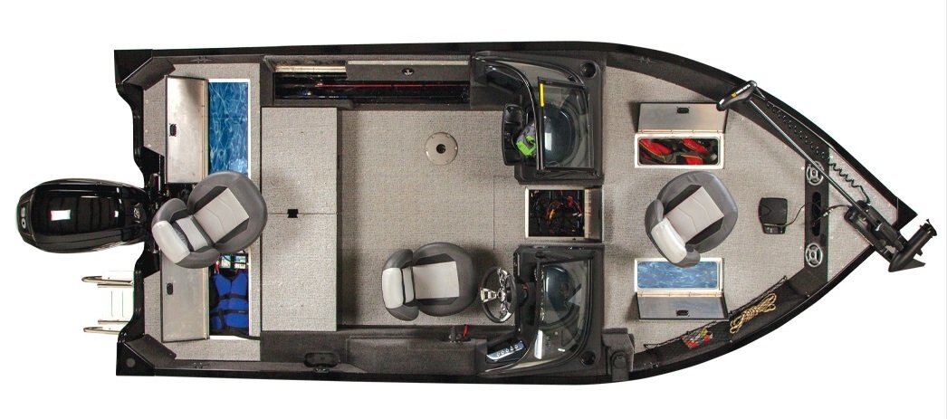 2026 Lowe Boats FM 1675 WT 2 Tone Black Base & Candy Apple Red Accent