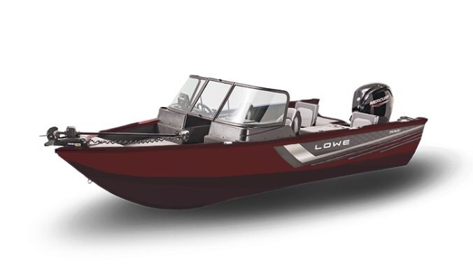 2026 Lowe Boats FM 1875 Two Tone Black Base w/ Candy Apple Red Accent